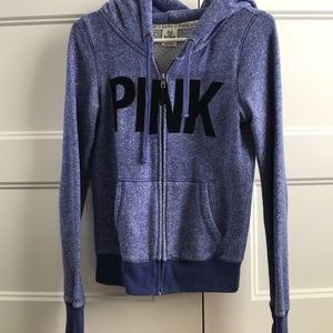 PINK purple zip up hoodie